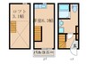 アースクエイク桜ヶ丘北棟 1Rの間取り