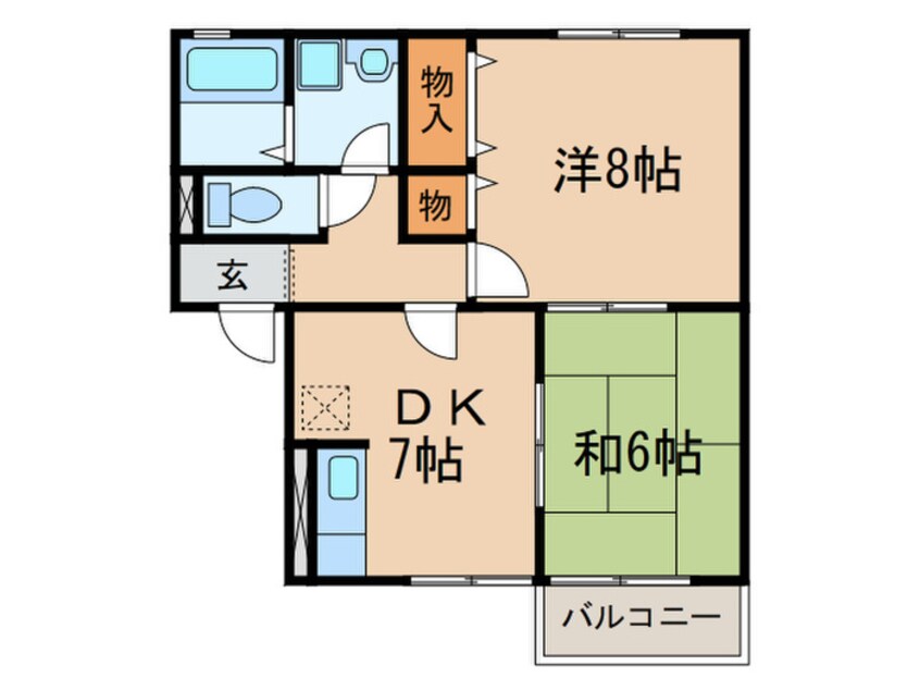 間取図 カ－サ・みやにしＡ