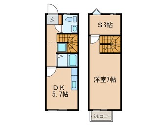 間取図 メゾネット５富士塚