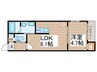 ベーネ呼続 1LDKの間取り