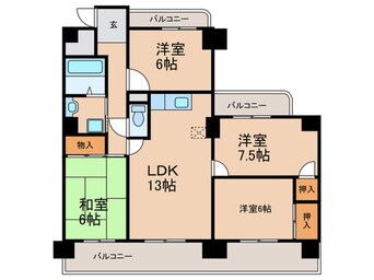 間取図 ﾌﾟﾗｻﾞ新栄（702）