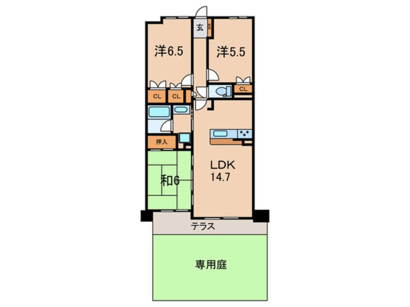 間取図 レジディア白壁東