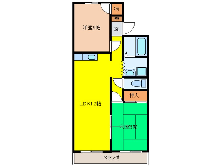 間取図 ハイツフジ