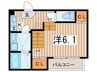 ハーモニーテラス中根町 1Kの間取り