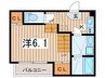ハーモニーテラス中根町 1Kの間取り