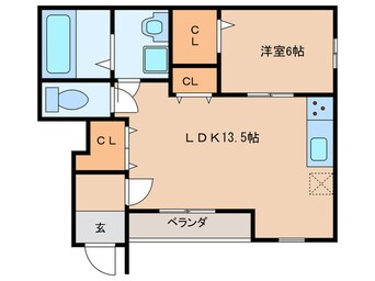 間取図 リーブル　ピスケス
