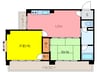 花自紅三郷マンション 2LDKの間取り