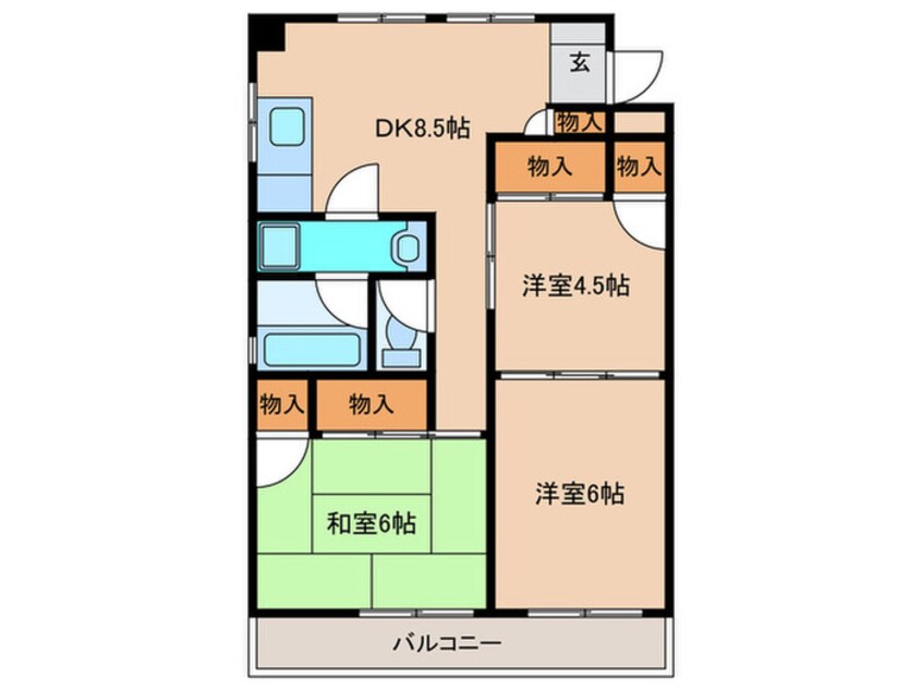 間取図 ハイツ大蔵