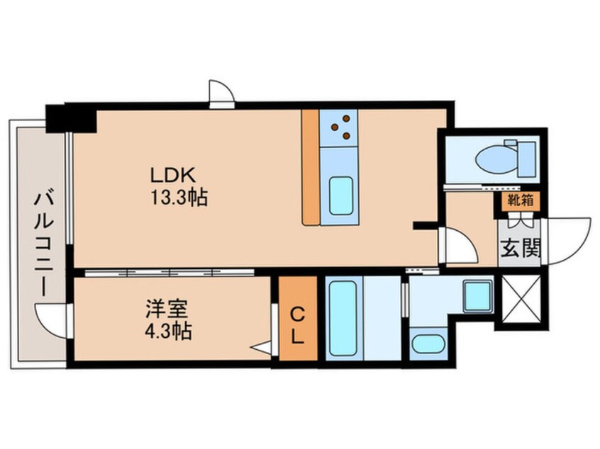 間取図 ブルームライフ八田駅前