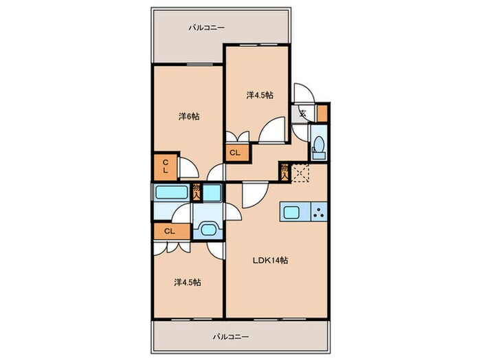 間取り図 プレサンス名駅南ブリエ