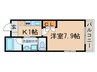ベルウッド南山 1Kの間取り