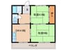 栗木コ－ポ 2DKの間取り