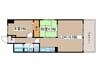 日商岩井栄ハイツ（1101） 2LDKの間取り