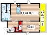 シャ－メゾンエムズ 1LDKの間取り