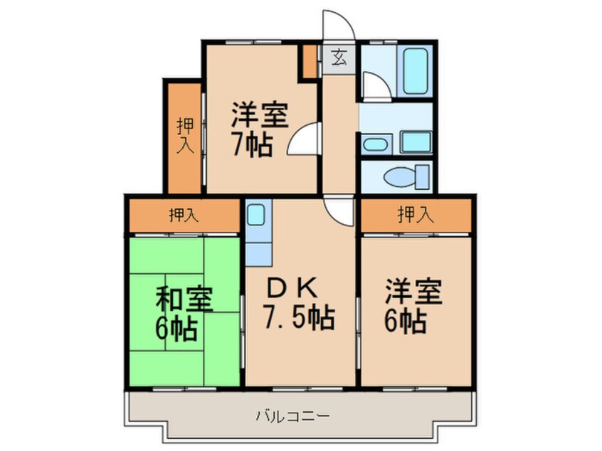 間取図 ロイヤルサンコー　Ａ