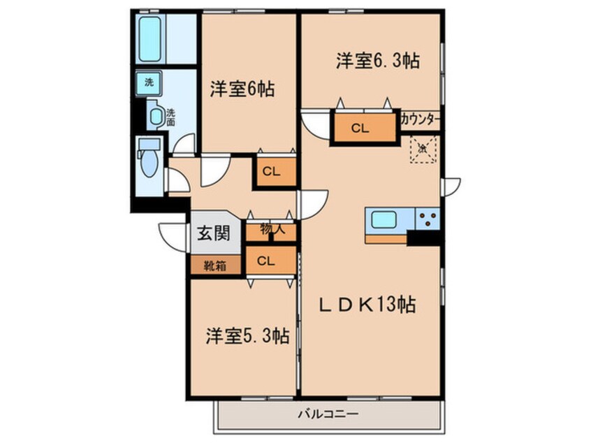 間取図 グランメゾン　千音寺