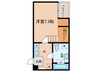 ANDY茶屋が坂 1Kの間取り
