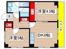 LIVE桜山 2DKの間取り