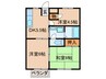 ハイムパンプキン２　Ｂ棟 3DKの間取り