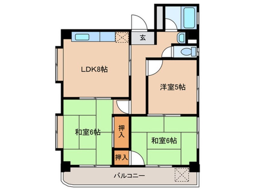 間取図 サンパーク高道