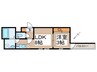 シェリム新瑞橋サウス 1LDKの間取り