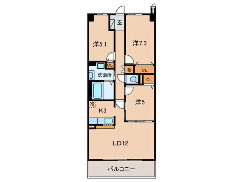 間取図 ソーラスフロント富船