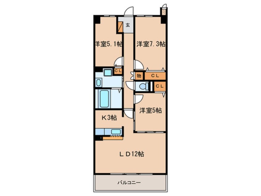 間取図 ソーラスフロント富船