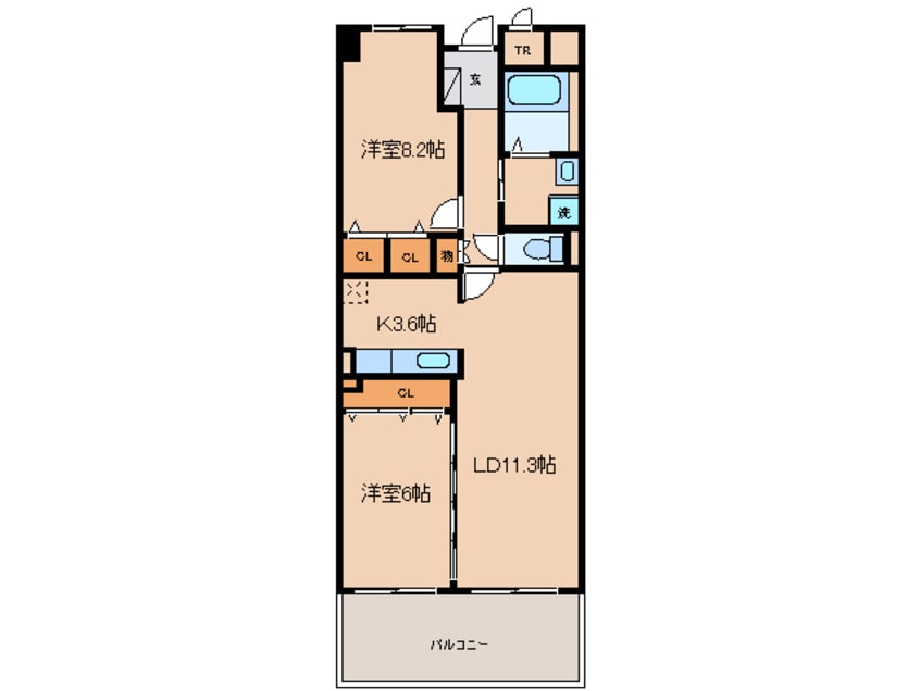 間取図 ソーラスフロント富船