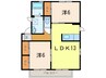 アルビレオA 2LDKの間取り