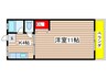 半ノ木ビル 1Kの間取り