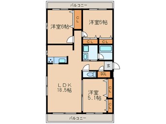 間取図 カステッロ　エレガンテ