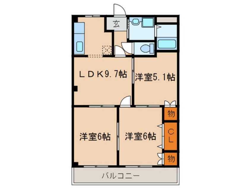 間取図 グランド－ル佐渡