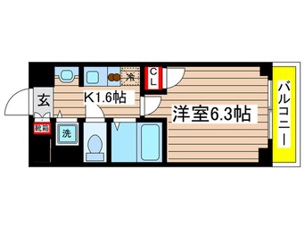 間取図 ライジングコ－ト瑞穂通(302)