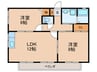 Creekside　Blanc　A棟 2LDKの間取り