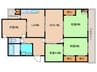 植田北住宅1棟（402） 4LDKの間取り