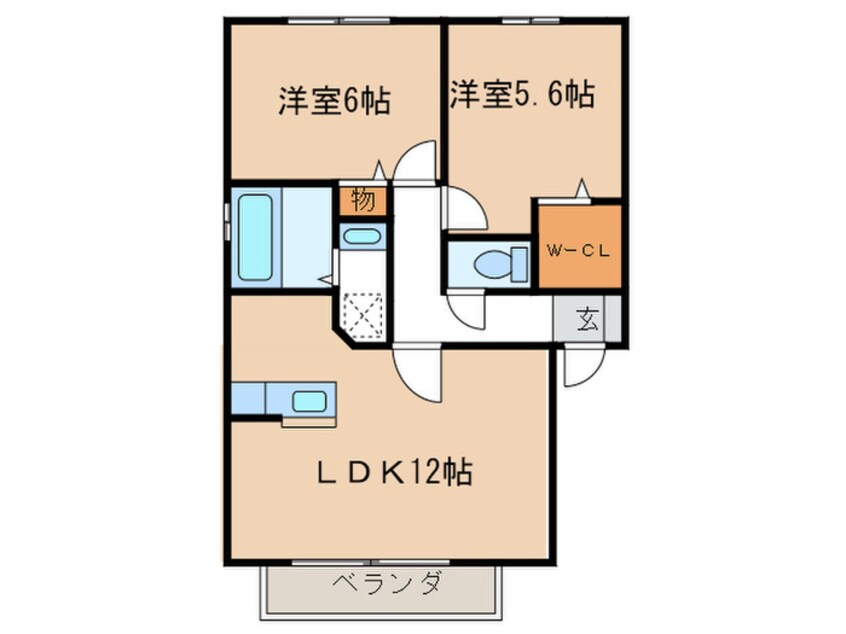 間取図 ハピネスコスモⅢ