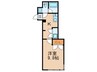 COZY茶屋ヶ坂 1Kの間取り