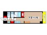 ノヴェル新栄 1Rの間取り