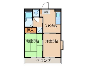 間取図 コ－ポ白壁