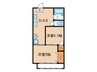 MIYAKO DORI bldg 2DKの間取り