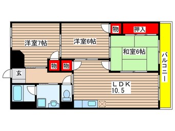 間取図 グリーン高瀬木