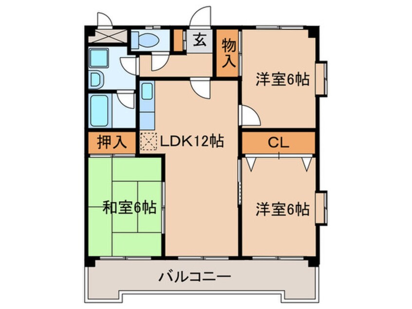 間取図 パークタウン砂原