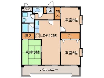 間取図 パークタウン砂原