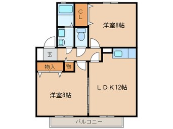 間取図 アンソレイユA