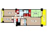 八事雲雀ヶ岡ﾊﾟｰｸﾎｰﾑｽﾞ(204) 3LDKの間取り