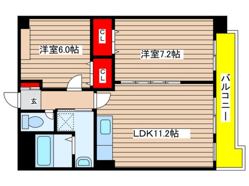 間取図 コンフォ－トＲ＆Ｍ