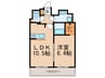 ﾌﾟﾚｻﾝｽ名古屋STATIONﾋﾞｼﾞｭ(1204) 1LDKの間取り
