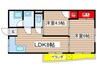 ビラ荒川 2LDKの間取り