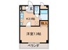 ブルーハイツ 1Kの間取り