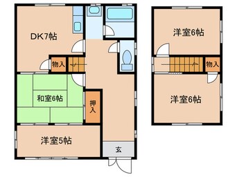間取図 高屋町後山貸家